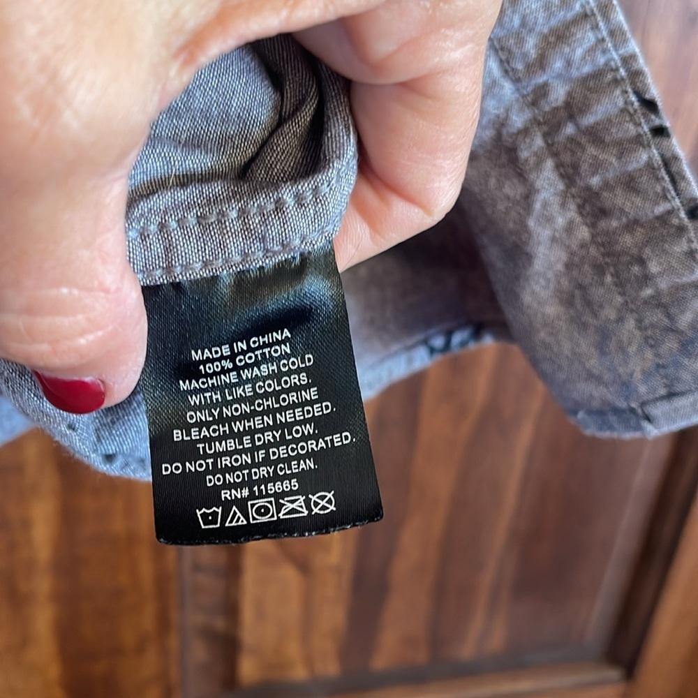 Harry Potter Gray Casual Button Down Shirt Pattern XXL - Picture 3 of 5